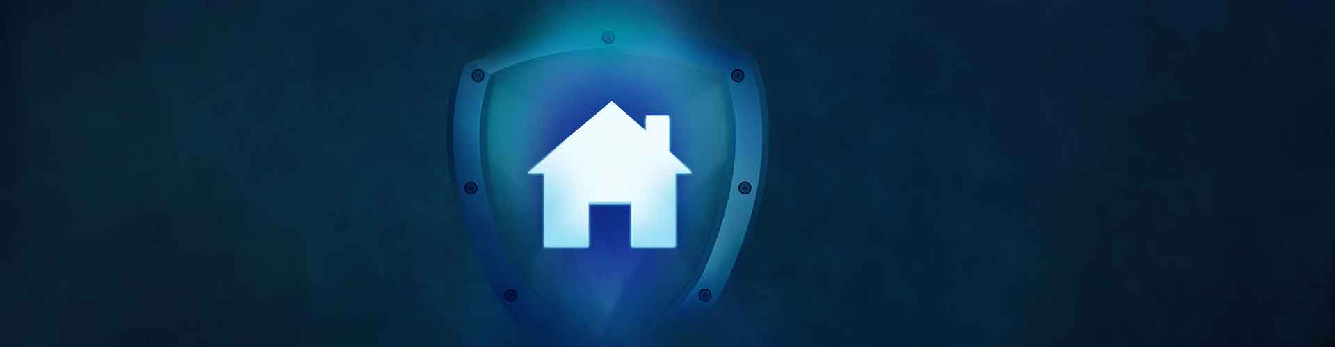 icon of shield with home