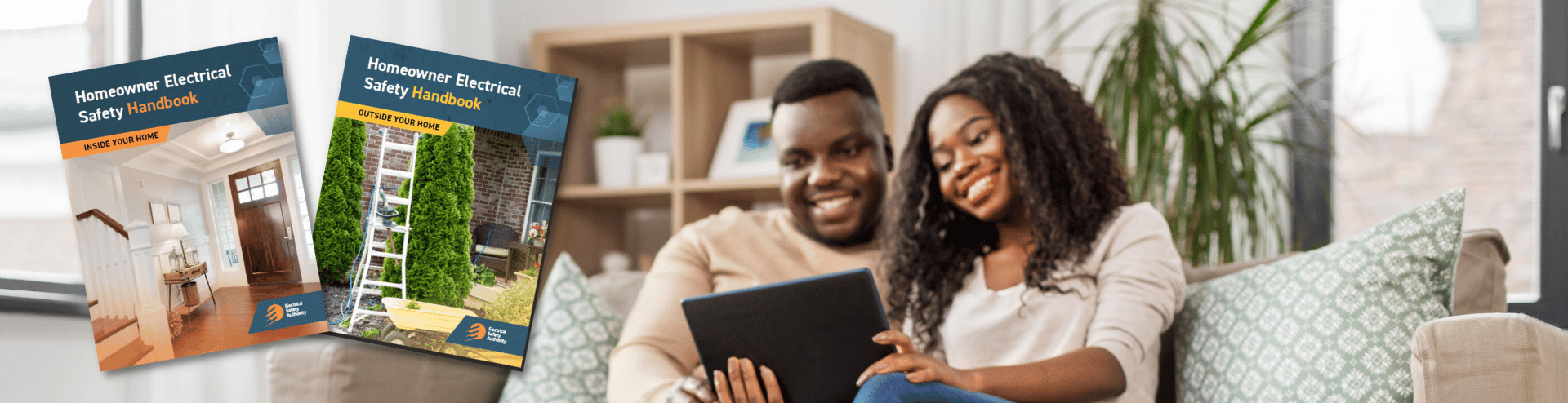 man and woman looking at a tablet