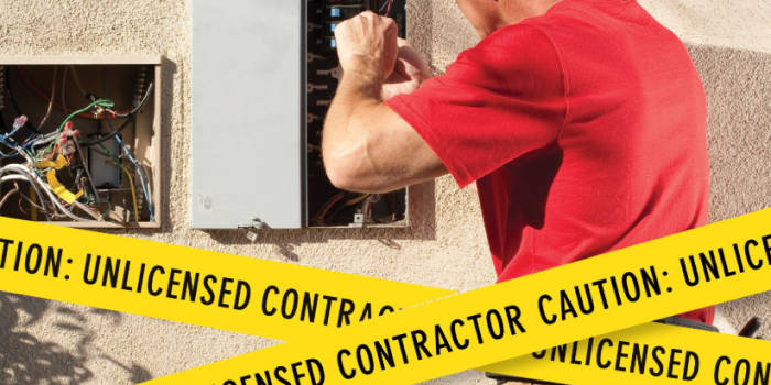 caution unlicensed contractor