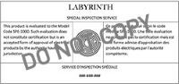 Labyrinth field evaluation mark